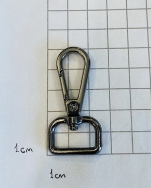 Карабин для сумки. Черный никель 20 мм