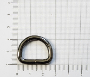 Полукольцо для сумки. Черный никель 20 мм