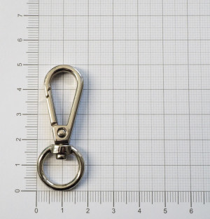 Карабин для сумки. Никель 13 мм