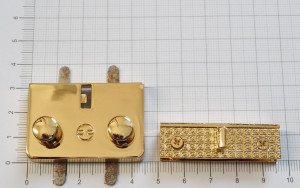 Замок для сумки. Золото 45х30 мм