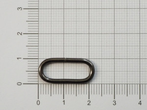 Рамка овальная 18х6х2 мм. Черный никель роллинг
