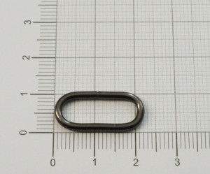 Рамка овальная 18х6х2 мм. Черный никель роллинг